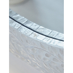Зеркало круглое инкрустированное раковинами устриц Bone Inlay Dome Mirror White варинант исполнения - 5 | Loft Concept в Барнауле