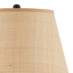 Настольная лампа темно-коричневая с тканевым абажуром в форме конуса Сhieftain варинант исполнения - 2 | Loft Concept в Барнауле