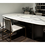 Стол обеденный мраморный с колоннами Marble Column Table варинант исполнения - 4 | Loft Concept в Барнауле