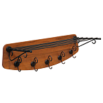 Вешалка настенная с металлической полкой и 5-ю черными крючками Noble Branches варинант исполнения - 1 | Loft Concept в Барнауле