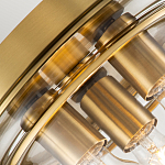 Потолочный светильник для ванных комнат с круглым стеклянным плафоном и тремя лампами Quoizel варинант исполнения - 4 | Loft Concept в Барнауле