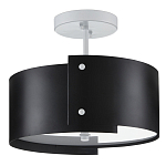 Потолочный светильник круглый светодиодный Semicircular White Panels чёрный варинант исполнения - 3 | Loft Concept в Барнауле