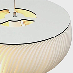 Подвесной светильник с белыми изящными декоративными лепестками Volumetric Petal Lamp варинант исполнения - 9 | Loft Concept в Барнауле