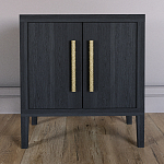 Тумбочка Primo с дверцами шпон Черный дуб варинант исполнения - 2 | Loft Concept в Барнауле