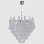 Люстра с подвесками из рифленного стекла в форме капель Textured Glass Chandelier варинант исполнения - 2 | Loft Concept в Барнауле