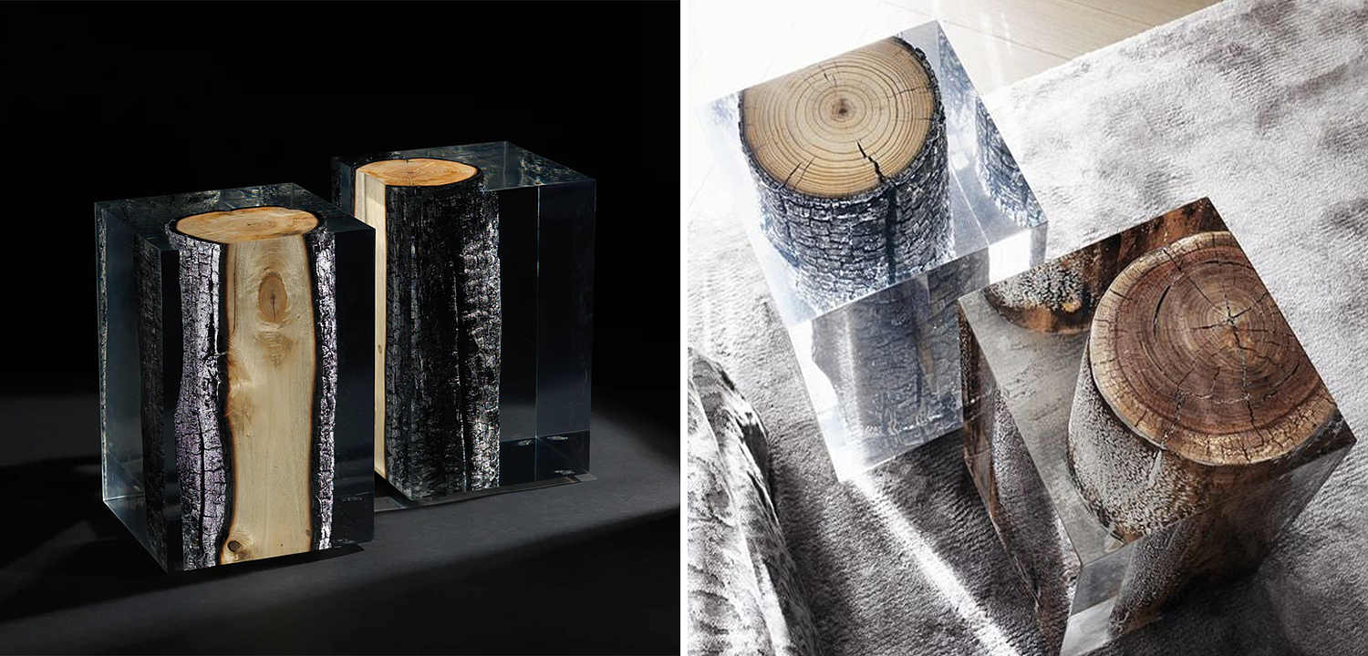 Приставной стол Acrylic Glass Nilleq Hekla Side Table & Stool Приставной стол Acrylic Glass Nilleq Hekla Side Table & Stool - Loft-Concept в Барнауле