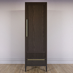 Узкий Шкаф Primo с 2 выдвижными ящиками Темный орех варинант исполнения - 2 | Loft Concept в Барнауле