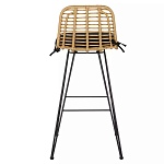 Стул барный с ротанговым плетением Half Bar Chair with Wicker без подлокотников варинант исполнения - 3 | Loft Concept в Барнауле