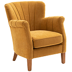 Кресло велюровое на ножках из массива ясеня Jessie Armchair варинант исполнения - 1 | Loft Concept в Барнауле