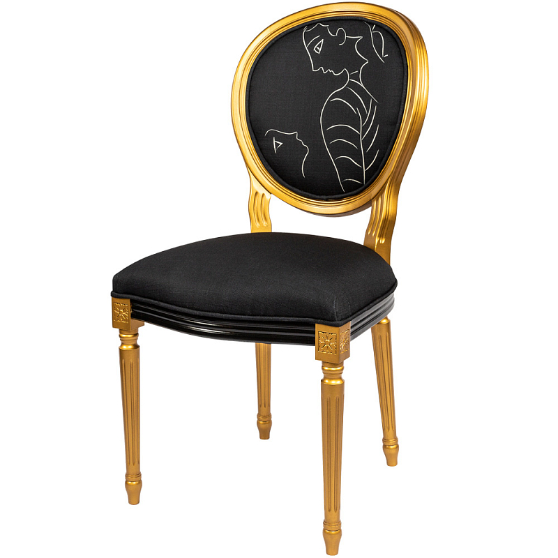 Стул White Silhouette Mother Stool Черный Золотой Стул White Silhouette Mother Stool Черный Золотой в Барнауле | Loft Concept