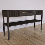 Дизайнерская Консоль с полкой и ящиком Primo Темный орех варинант исполнения - 2 | Loft Concept в Барнауле