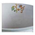 Ваза высокая из фарфора на бронзовом основании Turquoise Blooming Garden варинант исполнения - 3 | Loft Concept в Барнауле