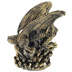 Декоративная статуэтка Дракон со стеклянным шаром Dragon and Glass Ball Gold Black варинант исполнения - 4 | Loft Concept в Барнауле