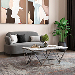 Диван в велюровой обивке серого цвета COLOR BLOCK варинант исполнения - 9 | Loft Concept в Барнауле