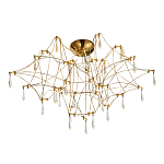 Потолочный светильник с тонкой металлической конструкцией цвета золото Quasar варинант исполнения - 1 | Loft Concept в Барнауле