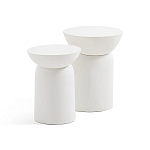 Приставной столик белого цвета Tori варинант исполнения - 4 | Loft Concept в Барнауле