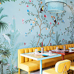 Обои ручная роспись Amazonia Duck Egg варинант исполнения - 5 | Loft Concept в Барнауле