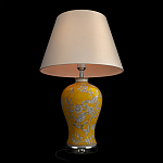 Настольная лампа желтая с изображением белых птиц Flight Among Acacia варинант исполнения - 4 | Loft Concept в Барнауле