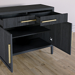 Буфет Primo с двумя ящиками и двумя фасадами Черный дуб варинант исполнения - 5 | Loft Concept в Барнауле