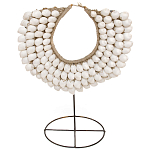 Этническое ожерелье из ракушек на подставке White Shells Necklace варинант исполнения - 1 | Loft Concept в Барнауле