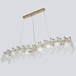 Линейная люстра с декором из текстурированного стекла Textured Glass Linear Chandelier 8 варинант исполнения - 2 | Loft Concept в Барнауле