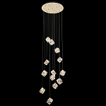 Люстра каскадная с мозаичным хрустальным оформлением Sparks of Crystal варинант исполнения - 3 | Loft Concept в Барнауле