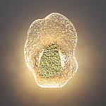 Бра с рельефным волнообразным стеклянным плафоном и вставкой из мрамора Liquid Stone варинант исполнения - 4 | Loft Concept в Барнауле