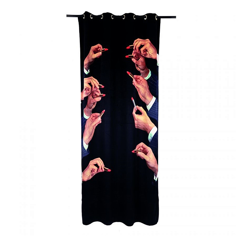 Штора Seletti Lipstick Black Черный Мульти Штора Seletti Lipstick Black Черный Мульти в Барнауле | Loft Concept