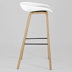 Барный стул на ножках из натурального дерева Boras White варинант исполнения - 2 | Loft Concept в Барнауле
