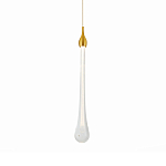 Подвесной светильник с плафоном в форме капли на золотистом каркасе Raindrop варинант исполнения - 2 | Loft Concept в Барнауле