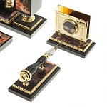 Настольный письменный набор из яшмы и долерита с декором в виде коня Manager Organizer варинант исполнения - 7 | Loft Concept в Барнауле