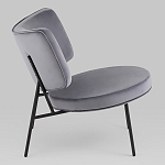 Мини-кресло District Lounge велюр серый варинант исполнения - 2 | Loft Concept в Барнауле