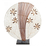 Настольная лампа из перламутра и дерева на подставке Indonesian Shell Flower варинант исполнения - 3 | Loft Concept в Барнауле