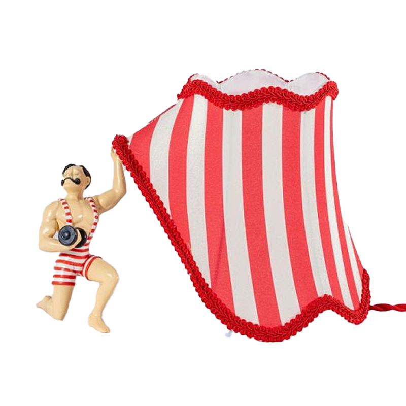 Настольная лампа Seletti Bruno Красный Белый Бежевый Настольная лампа Seletti Bruno Красный Белый Бежевый в Барнауле | Loft Concept