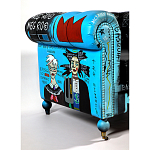 Кресло "Баския и Уорхол" Basquiat Warhol graffiti chair натуральная кожа варинант исполнения - 4 | Loft Concept в Барнауле