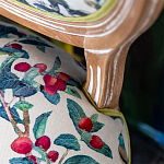 Стул из массива бука бежевый с изображением птиц и цветов Beige Green Chinoiserie Rose Garden Chair варинант исполнения - 4 | Loft Concept в Барнауле