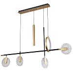 Линейная металлическая геометрическая люстра Geometry Crystal Linear Chandelier варинант исполнения - 1 | Loft Concept в Барнауле