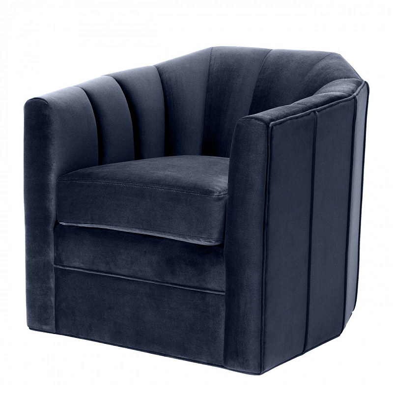 Кресло Eichholtz Chair Delancey Midnight Blue Темно-синий Кресло Eichholtz Chair Delancey Midnight Blue Темно-синий в Барнауле | Loft Concept