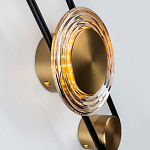 Бра со стеклянными плафонами в форме дисков Savio Brown Glass Disc Light варинант исполнения - 3 | Loft Concept в Барнауле
