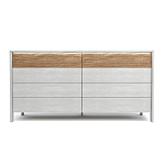 Комод 8 ящиков с подсветкой на рельефном фасаде Warm Industrial варинант исполнения - 1 | Loft Concept в Барнауле