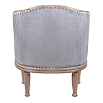 Кресло низкое с мягкой обивкой из велюра на 4-х деревянных ножках Emile Armchair grey варинант исполнения - 3 | Loft Concept в Барнауле