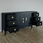 Большой Комод-буфет Elsa Dreams Black с ящиками варинант исполнения - 6 | Loft Concept в Барнауле