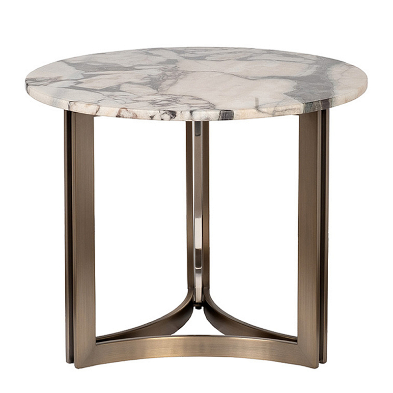 Столик журнальный с круглой мраморной столешницей Unique Stone Design  в Барнауле | Loft Concept 