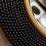 Зеркало в черной фактурной раме с золотым кантом Summon the Light варинант исполнения - 2 | Loft Concept в Барнауле