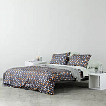 Постельное белье из сатина с принтом треугольники 150х200 см Triangular Dreams варинант исполнения - 6 | Loft Concept в Барнауле