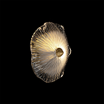 Бра в форме прозрачного стеклянного цветка с рельефной текстурой Textured Glass варинант исполнения - 8 | Loft Concept в Барнауле