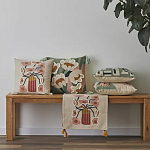 Подушка с цветочным принтом Blooming Elegance Rose варинант исполнения - 5 | Loft Concept в Барнауле