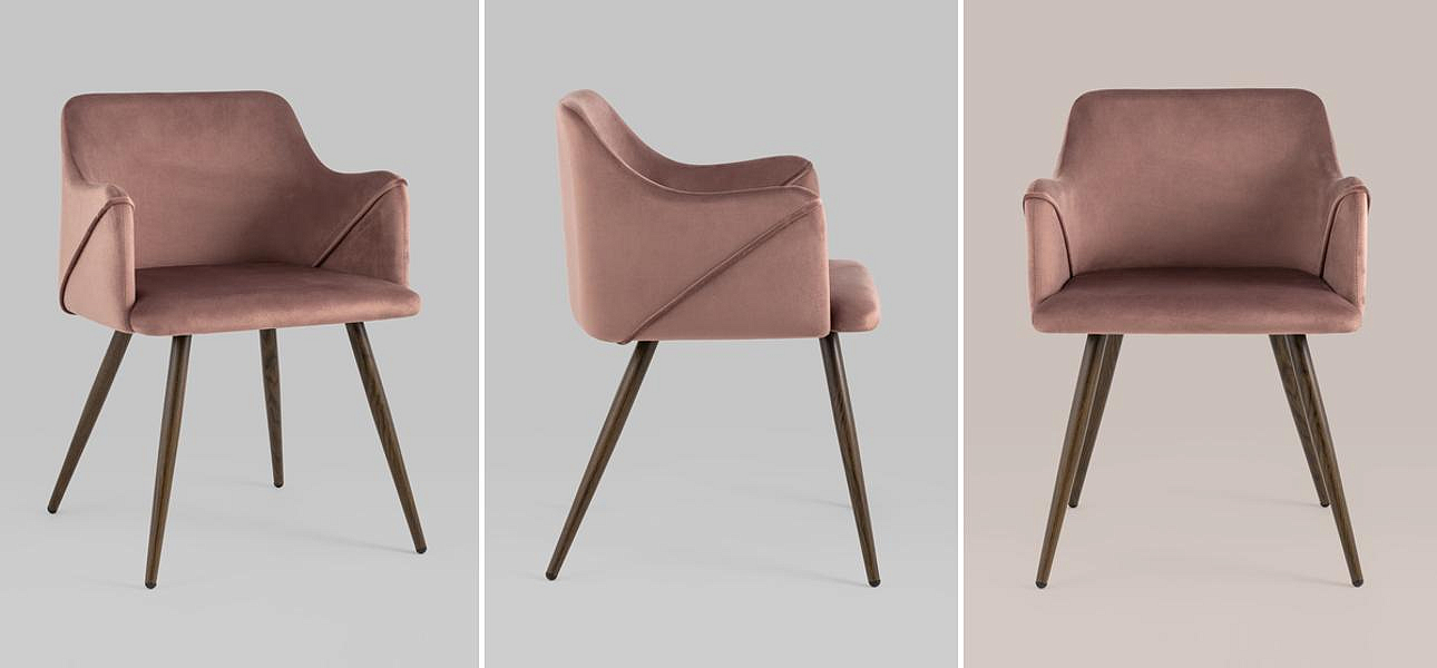 Стул Monarch Chair Пепельно-Розовый Велюр Стул Monarch Chair Пепельно-Розовый Велюр - Loft-Concept в Барнауле