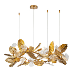 Люстра на ветвистом каркасе с листьями Golden Wreath варинант исполнения - 1 | Loft Concept в Барнауле