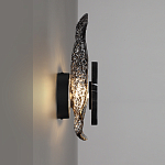 Бра с волнообразным стеклянным плафоном и вставкой из мрамора Liquid Stone варинант исполнения - 12 | Loft Concept в Барнауле